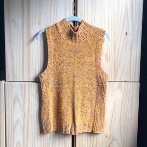 Anthropologie mock neck sleeveless sweater